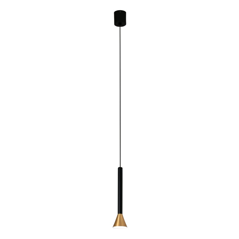 Lampe plafond acier LED intégré doré mat TAYLAN