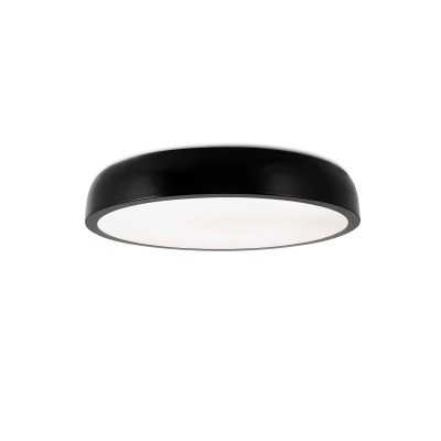Lampe plafond aluminium LED intégré noir brillant ALMONT