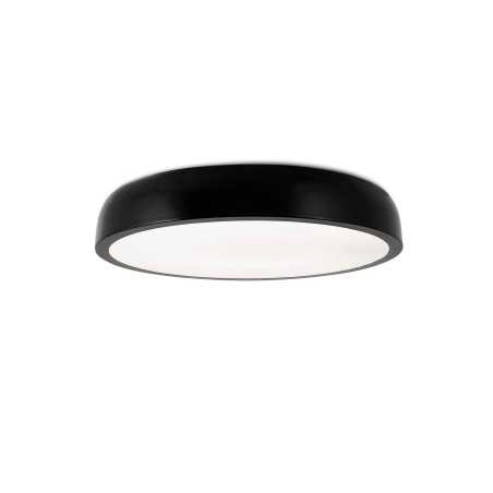 Lampe plafond aluminium LED intégré noir brillant ALMONT