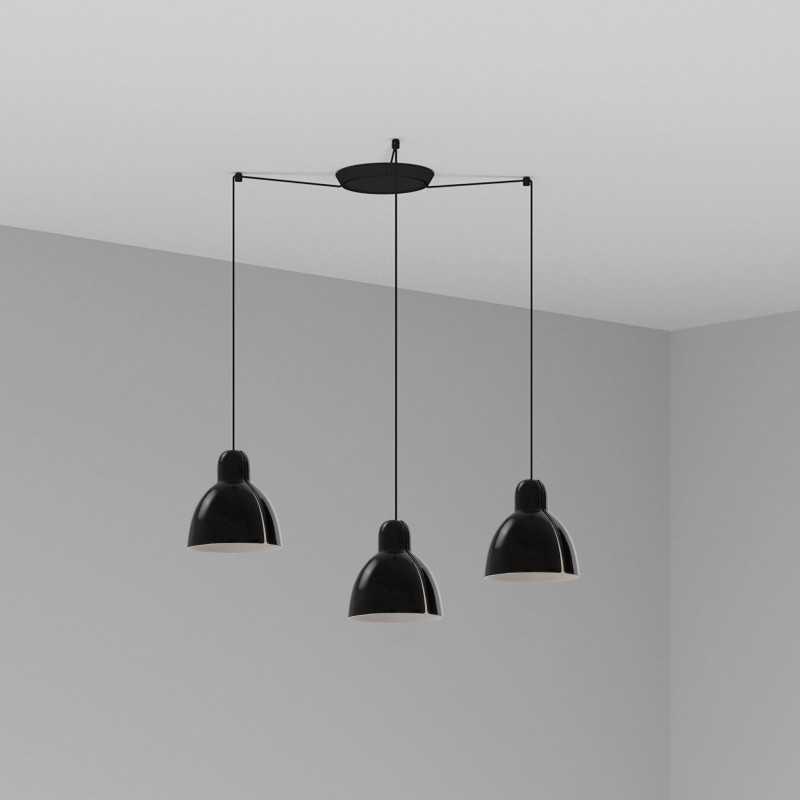 Lampe de plafond en acier E27 noir ARDRES