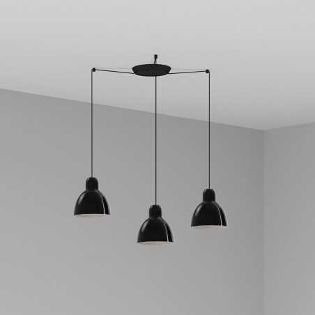 Lampe de plafond en acier E27 noir ARDRES