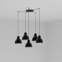 Lampe de plafond en acier E27 noir BANVOU