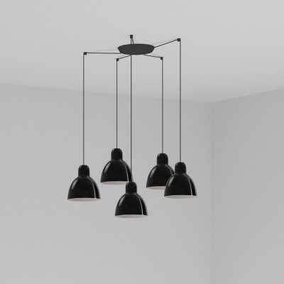 Lampe de plafond en acier E27 noir BANVOU