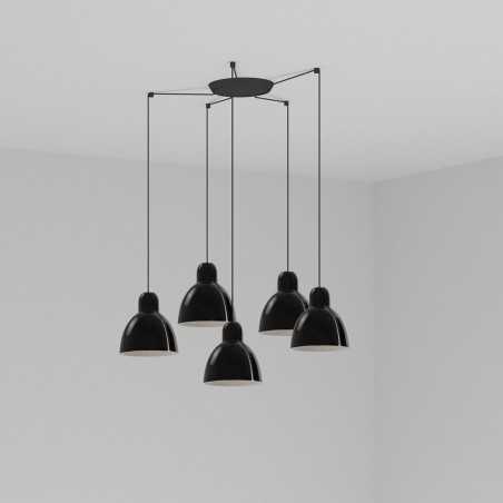 Lampe de plafond en acier E27 noir BANVOU
