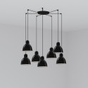 Lampe de plafond en acier E27 noir LIMEUX