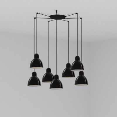 Lampe de plafond en acier E27 noir LIMEUX