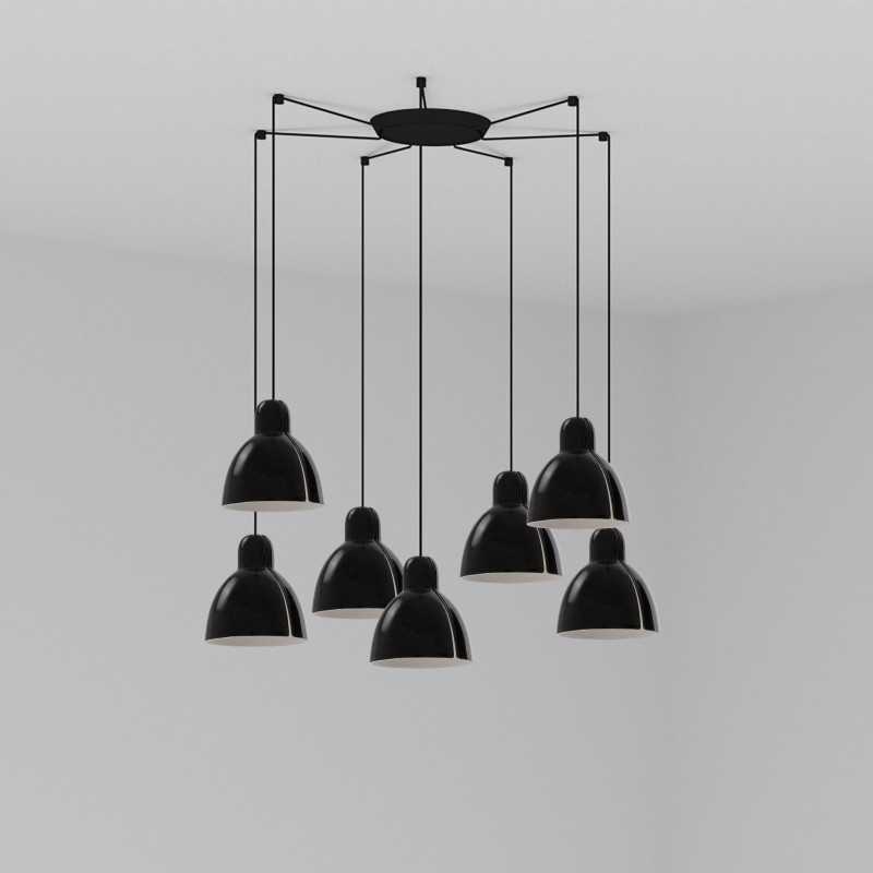 Lampe de plafond en acier E27 noir LIMEUX