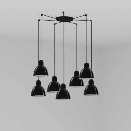 Lampe de plafond en acier E27 noir LIMEUX