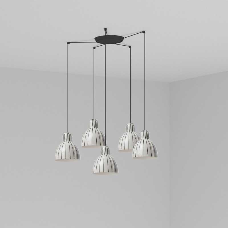 Lampe de plafond en acier E27 noir LISACQ