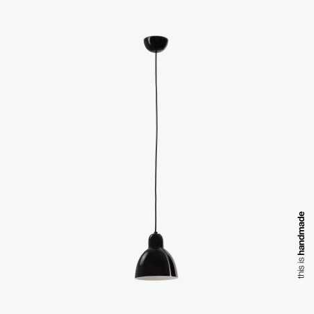 Lampe de plafond en acier E27 noir brillant MINGOT