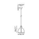 Lampe de plafond en acier E27 noir brillant MINGOT