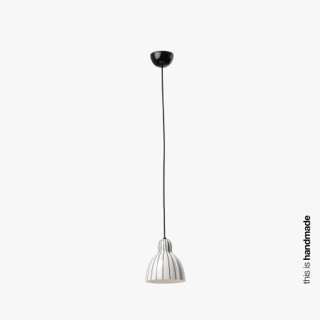 Lampe de plafond en acier E27 noir brillant BARCUS
