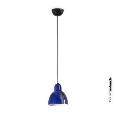 Lampe de plafond en acier E27 noir brillant COURSAC