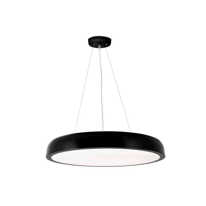 Lampe plafond aluminium LED intégré noir brillant SAUZET