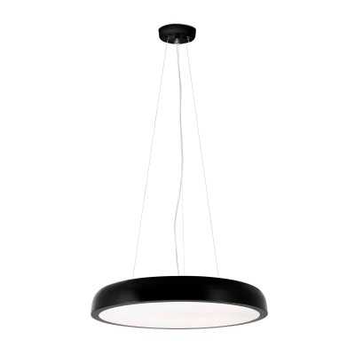 Lampe plafond aluminium LED intégré noir brillant ODEILLO