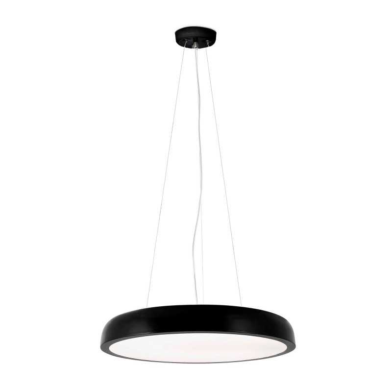 Lampe plafond aluminium LED intégré noir brillant ODEILLO