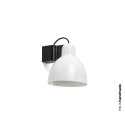 Lampe murale en aluminium E27 noir brillant KERSAOS