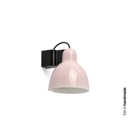 Lampe murale en aluminium E27 noir brillant PREIXAN