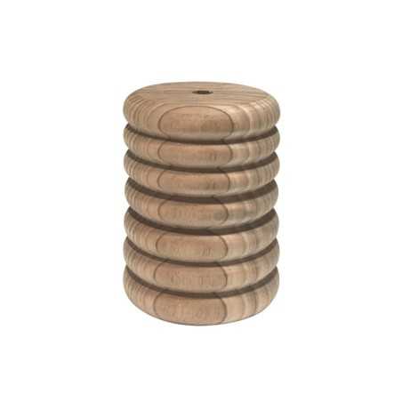 Abat-jour en bois décoré avec des bandes pour douilles E27