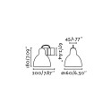 Lampe murale en aluminium E27 noir brillant PREIXAN