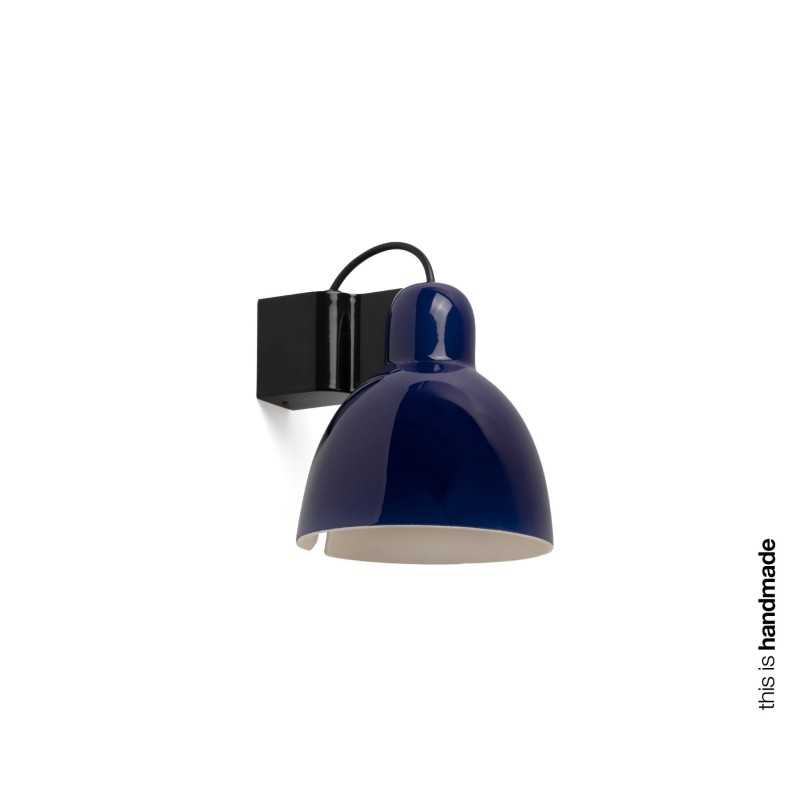 Lampe murale en aluminium E27 noir brillant BOUERE