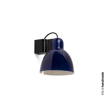 Lampe murale en aluminium E27 noir brillant BOUERE
