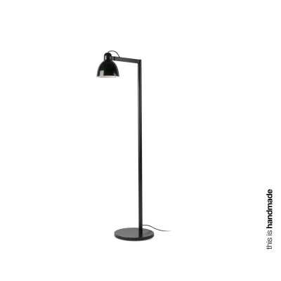 Lampe de sol en acier E27 noir CHEVELU
