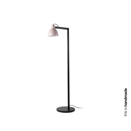 Lampe de sol en acier E27 noir LANDOS