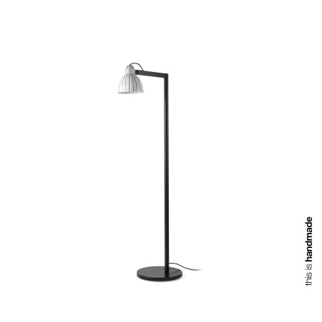 Lampe de sol en acier E27 noir KIRBON