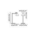 Lampe de table en acier E27 noir VAUDRON