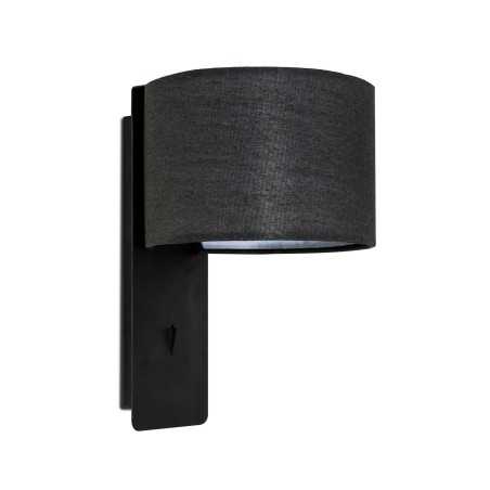 Lampe murale en acier E27 noir mat ESCHES