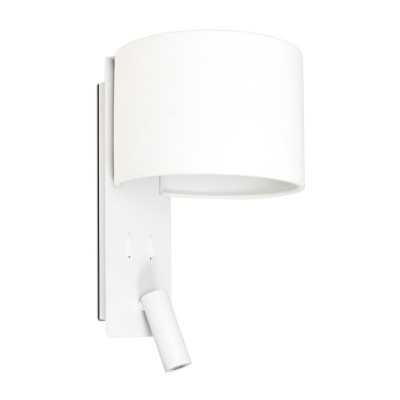 Lampe murale en acier E27 blanc mat CARENCY