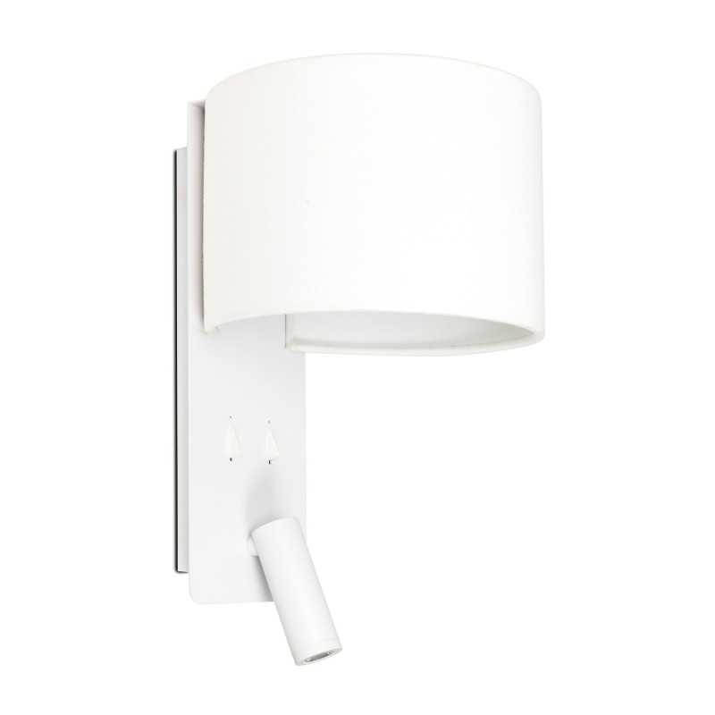 Lampe murale en acier E27 blanc mat CARENCY