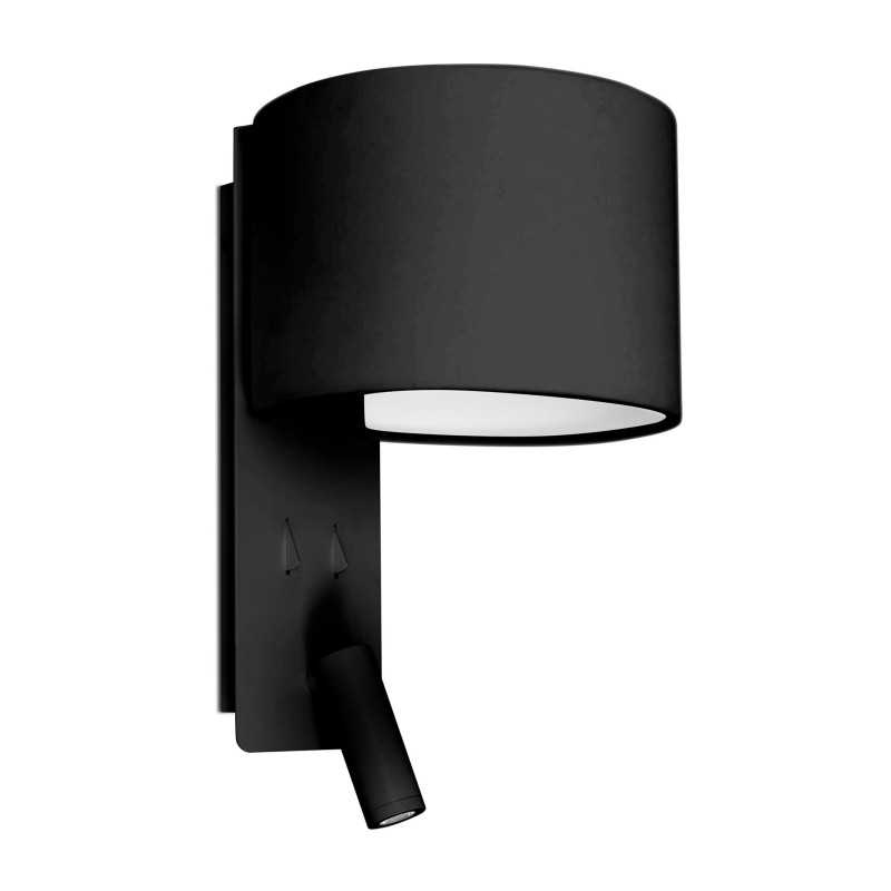 Lampe murale en acier E27 noir mat ASQUES