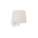 Lampe murale en acier E27 blanc mat NOUSTY