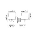 Lampe murale en acier E27 blanc ANDANCE