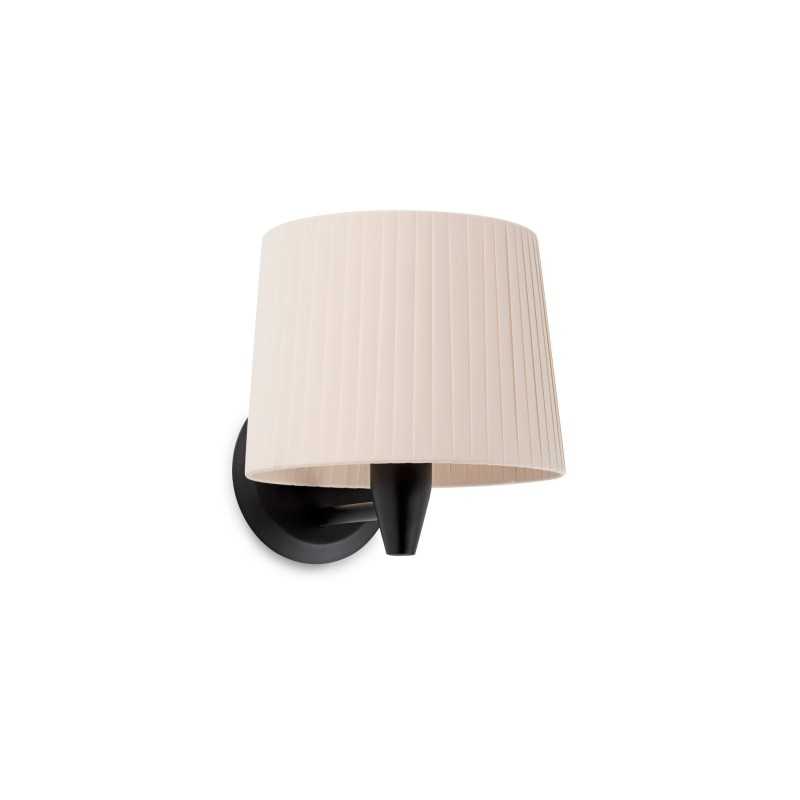 Lampe murale en acier E27 noir CHERVEY