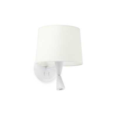 Lampe murale en acier E27 blanc mat MAULAY