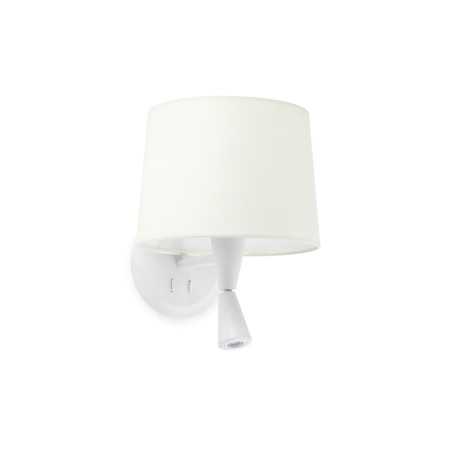Lampe murale en acier E27 blanc mat MAULAY
