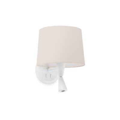 Lampe murale en acier E27 blanc mat MAZAUX