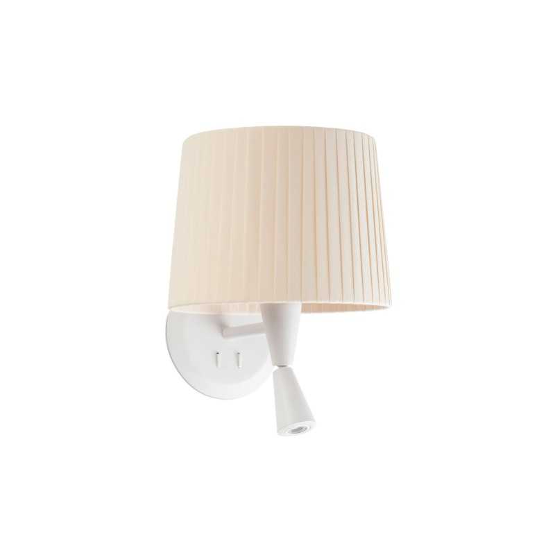 Lampe murale en acier E27 blanc mat SORNAY