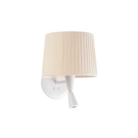 Lampe murale en acier E27 blanc mat SORNAY