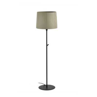 Lampe de sol en acier E27 noir mat CAPVAL