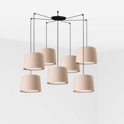 Lampe de plafond en acier E27 noir mat MANSLE