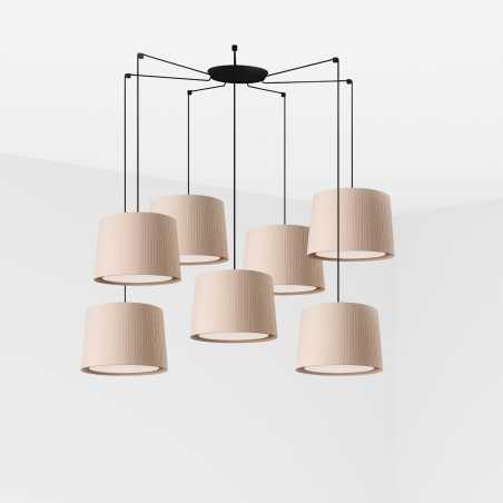 Lampe de plafond en acier E27 noir mat MANSLE