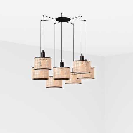 Lampe de plafond en acier E27 noir mat SAILHAN
