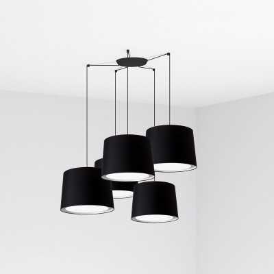 Lampe de plafond en acier E27 noir mat SOLGNE