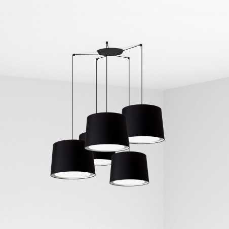 Lampe de plafond en acier E27 noir mat SOLGNE