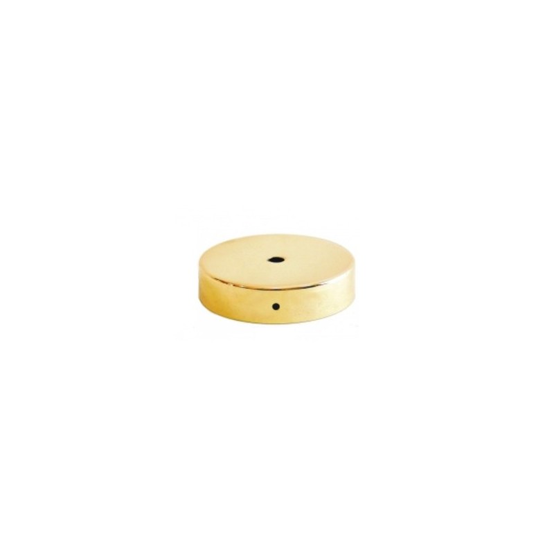 Support en métal doré brillant de 80 mm de diamètre et une sortie