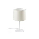 Lampe de table en acier E27 blanc CLERVAL